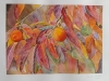 Autumn persimmons 2018. Watercolor and India ink