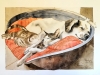 Napo and Romeo.2019.Watercolour and sepia ink.70 x 50 cm.