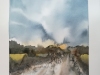 2020. Path way Watercolor with salt, 35 x 35 cm.