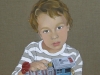Marius and the train 2011. Oil