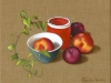 Nectarines and plums 2007. Oil