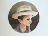 2019. Piccolo Lorenzo. Oil and India ink on linen canvas, 20 cm. diameter.