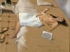 Valeria with fan I 2002. Oil